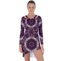 Rosette Kaleidoscope Mosaic Abstract Background Asymmetric Cut-Out Shift Dress View1