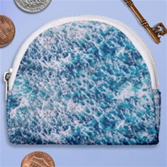Summer Blue Ocean Wave Horseshoe Style Canvas Pouch by Jack14