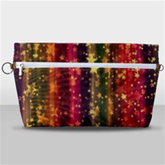 Back White Hearts Snowflakes Handbag Organizer by Pakjumat