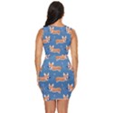 Corgi Patterns Draped Bodycon Dress View4