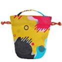 Abstract Colorful Pattern Shape Design Background Drawstring Bucket Bag View2
