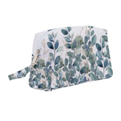 Green And Gold Eucalyptus Leaf Wristlet Pouch Bag (medium) by Jack14