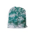 Blue Ocean Waves 2 Drawstring Pouch (Large) View2