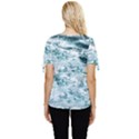 Ocean Wave Bow Sleeve Button Up Top View4