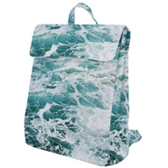 Blue Crashing Ocean Wave Flap Top Backpack by Jack14