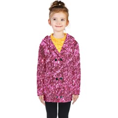Pink Glitter Kids  Double Breasted Button Coat by Amaryn4rt