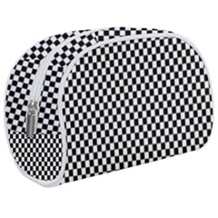 Black And White Checkerboard Background Board Checker Make Up Case (medium) by Amaryn4rt