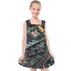 Computer Ram Tech - Kids  Cross Back Dress by Amaryn4rt