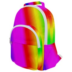 Multi-color-rainbow-background Rounded Multi Pocket Backpack by Amaryn4rt