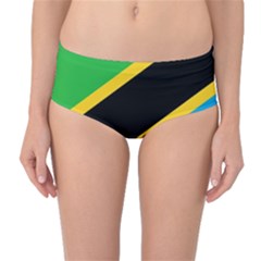Flag Of Tanzania Mid-waist Bikini Bottoms by Amaryn4rt