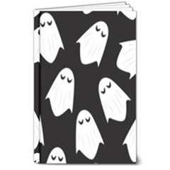 Ghost Halloween Pattern 8  X 10  Hardcover Notebook by Amaryn4rt