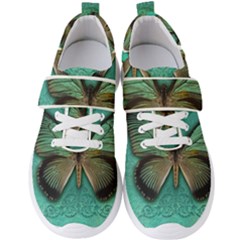 Butterfly Background Vintage Old Grunge Men s Velcro Strap Shoes by Amaryn4rt