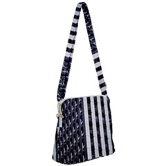 Architecture-building-pattern Zipper Messenger Bag by Amaryn4rt
