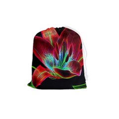 Flower Pattern-design-abstract-background Drawstring Pouch (medium) by Amaryn4rt