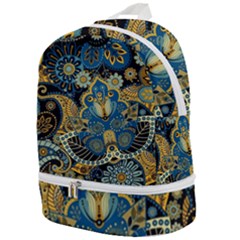 Retro Ethnic Background Pattern Vector Zip Bottom Backpack by Amaryn4rt