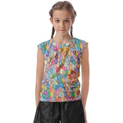 Sakura-cherry-blossom-floral Kids  Raglan Cap Sleeve T-shirt by Amaryn4rt