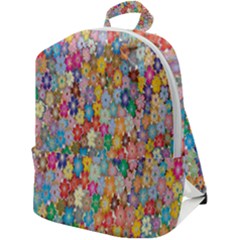 Retro Ethnic Background Pattern Vector Zip Up Backpack by Amaryn4rt
