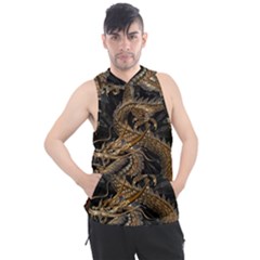 Dragon Pentagram Men s Sleeveless Hoodie by Amaryn4rt