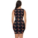 Background-pattern-chicken-fowl Draped Bodycon Dress View4