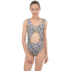 Ceramic-portugal-tiles-wall- Center Cut Out Swimsuit by Amaryn4rt
