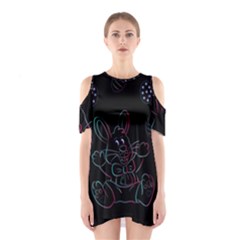 Easter-bunny-hare-rabbit-animal Shoulder Cutout One Piece Dress by Amaryn4rt
