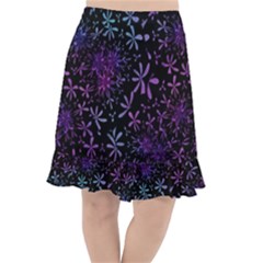 Retro-flower-pattern-design-batik Fishtail Chiffon Skirt by Amaryn4rt