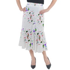 Star-structure-many-repetition- Midi Mermaid Skirt by Amaryn4rt
