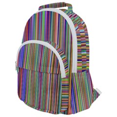 Striped-stripes-abstract-geometric Rounded Multi Pocket Backpack by Amaryn4rt