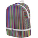 Striped-stripes-abstract-geometric Zip Bottom Backpack View1