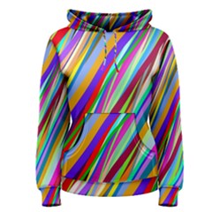 Multi-color Tangled Ribbons Background Wallpaper Women s Pullover Hoodie by Amaryn4rt