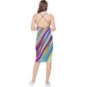 Multi-color Tangled Ribbons Background Wallpaper Bodycon Cross Back Summer Dress View2