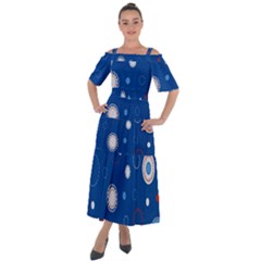 Christmas Pattern Tree Design Shoulder Straps Boho Maxi Dress  by Amaryn4rt