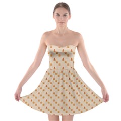 Card-cartoon-christmas-cold Strapless Bra Top Dress by Amaryn4rt