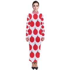 Christmas Baubles Bauble Holidays Turtleneck Maxi Dress by Amaryn4rt