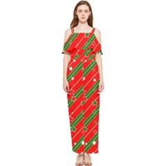 Christmas-paper-star-texture     - Draped Sleeveless Chiffon Jumpsuit by Amaryn4rt