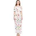 Christmas Shading Pattern Draped Sleeveless Chiffon Jumpsuit View1