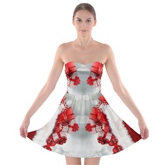 Christmas-background-tile-gifts Strapless Bra Top Dress by Amaryn4rt
