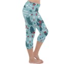 Seamless-pattern-with-berries-leaves Lightweight Velour Capri Yoga Leggings View3