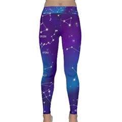 Realistic-night-sky-poster-with-constellations Classic Yoga Leggings by Amaryn4rt