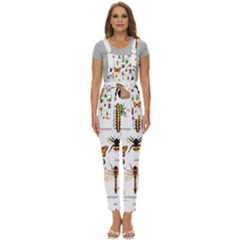Insects-seamless-pattern Women s Pinafore Overalls Jumpsuit by Amaryn4rt
