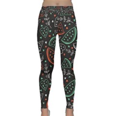 Seamless-vector-pattern-with-watermelons-mint -- Classic Yoga Leggings by Amaryn4rt