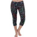 Seamless-vector-pattern-with-watermelons-mint -- Capri Yoga Leggings View1