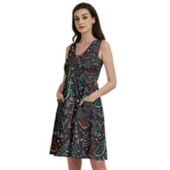Seamless-vector-pattern-with-watermelons-mint -- Sleeveless Dress With Pocket by Amaryn4rt