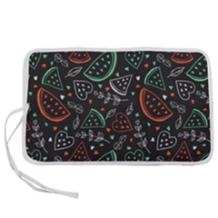 Seamless-vector-pattern-with-watermelons-mint -- Pen Storage Case (l) by Amaryn4rt