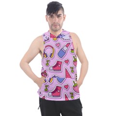 Fashion-patch-set Men s Sleeveless Hoodie by Amaryn4rt