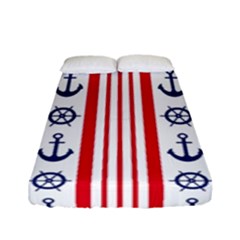 Nautical-papers-nautical-background Fitted Sheet (full/ Double Size) by Amaryn4rt
