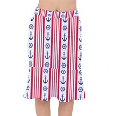 Nautical-papers-nautical-background Short Mermaid Skirt by Amaryn4rt