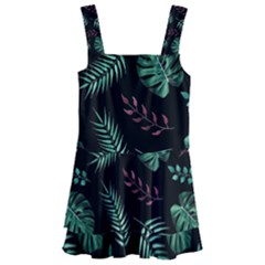 Abstract-seamless-pattern-with-tropical-leaves-hand-draw-texture-vector Kids  Layered Skirt Swimsuit by Amaryn4rt