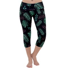 Seamless Bakery Vector Pattern Capri Yoga Leggings by Amaryn4rt