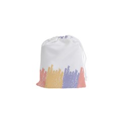 Border Frame Colorful Brush Strokes Drawstring Pouch (xs) by Pakjumat
